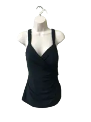 Miraclesuit BLACK Surplice Tunic 1-Piece Swimsuit, US 10DD