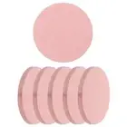 6Pcs 3.9" Round Diatomaceous Coasters for Plants Drink, Pink