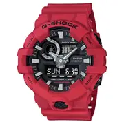 Casio G-SHOCK Red Resin Black Dial Analogue-Digital Men's Watch - GA700-4A