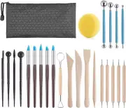 Clay Tools Kit, 25 PCS Polymer Clay Tools, Ceramics Clay Sculpting Tools Kits, A