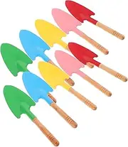 CLISPEED 10pcs Wooden Handle Small Shovels for Gardening Durable and Lightweight Hand Tools for Digging Planting and Succulent Farming Easy to Clean and Carry for Outdoor Use