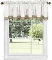 [Achim Home Furnishings] Westport Window Curtain Valance, 58"x14", Taupe
