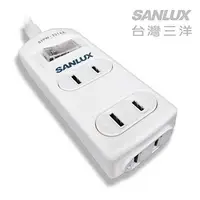 在飛比找金石堂優惠-SANLUX三洋超安全轉接延長電源線－2孔3座單切