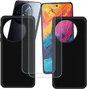 FZZSZS for TCL 60 XE NXTpaper 5G Case + 2 Pack Tempered Glass Screen Protector Protective Film, 2 Pcs Ultra-Slim Black Cover Soft Silicone TPU Case for TCL 60 XE NXTpaper 5G (6.78")