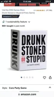 Drunk Stoned Or Stupid Card Game Adult 18+
