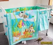 Brand New 4 Pieces New Baby Boys Nemo Undersea Ocean Cotton Nursery Cot Sets