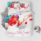Red Nice Snowball 3D Printing Duvet Quilt Doona Covers Pillow Case Bedding Sets