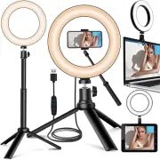 ,Selfie Ring Light Zoom Meeting, Dimmable Desktop LED Circle Light with Tripod S
