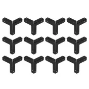 Metal Box Corner Protectors Edge Guard Protector 33 x 33 x 33mm Black 36pcs