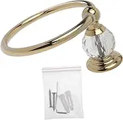KALLORY 1Pc Golden Towel Ring for Bathroom Elegant Space Saving Towel Hook Retro Design Towel Rack for Hand Towels Fingertip Towels Keeps Your Space Tidy and Dry