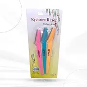 Precision Face & Eyebrow Dermaplaning Kit - 3 Exfoliating Razors with Precision Covers for Women, ideal Gift.