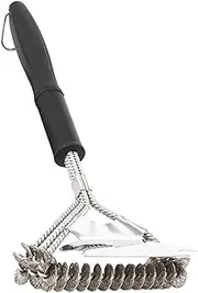 16.5 Inch BBQ Grill Cleaning Brush Wire Brush Scrapper for Outdoor Cooking