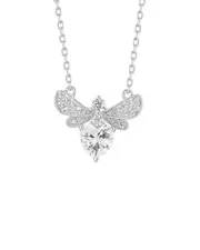 Glaze Jewelry Silver CZ Bee Necklace