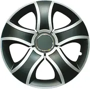Cora 41744 4 Universal Aluminium-Effect bis Mix Wheel Trims, 14 ", Set of 4