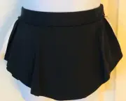 GK ELITE ICE SKATE GIRLS SMALL BLACK MICROFIBER WHITE TRIM FLAT PULL-ON SKIRT CS