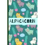 ALPACACORN: ALPACA LLAMA NOTEBOOK JOURNAL GIFT FOR ANIMAL LOVERS