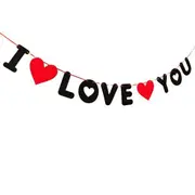 I Love You Banner Valentine Day Marriage Wedding Proposal Engagement Party Decor