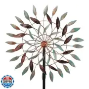 VEWOGARDEN Large Kinetic Wind Spinners Outdoor Metal Leaf Wind Sculptures and