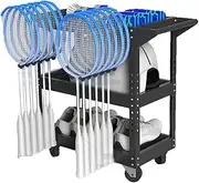 Tennis Racket Holder, Floor Standing Badminton Racquet Storage Rack,Holder Hold 10 Racks Tool Storage Organizer,Load Capacity 25kg