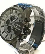 Diesel Men's DZ4282 Mega Chief Chronograph Grey Dial Gunmetal Watch/No box,