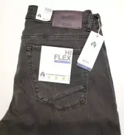 $198 NEW Brax HI-FLEX Casual Denim Pants Dark Gray Men 32x34 Chuck Modern Fit 32