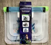 Three Pack of Disney Buzz Lightyear Reusable Snack Bags - Pixar - Toy Story