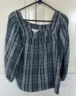 LC Lauren Conrad Womens Plaid Top Long Sleeve XSmall