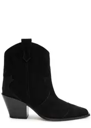 Aeyde Albi 75 Suede Cowboy Boots - Black - 40 (IT40/ UK7) 40 (IT40/ UK7)