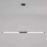 Kitchen Island Pendant Light LED Linear Strip Chandelier Ceiling Lamp, Minimalist Hanging Lighting Fixtures 3 Color Mode Chandeliers(Svart,120cm)