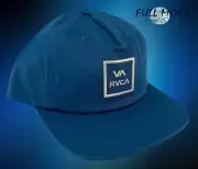 New RVCA Freeman Blue Mens Snapback Cap Hat