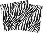 Dulousia Zebra Napkins, Disposable Luncheon Paper Napkins, Safari Theme Birthday Party Decorations, Animal Printed Beverage Napkin for Kids Birthday, Holiday Celebration, Unfolded 13x13in, 40Ct