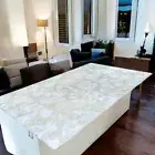 48"x24" White Quartz Stone Center Dining Table Luxury Kitchen Slab Countertops