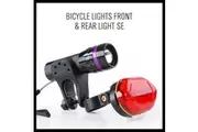 LED Bike Light Kit Case Front Rear Back Tail Bicycle Set Cycling Flashlight