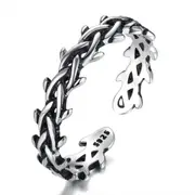 3PCS Silver plating Ring Hollow Woman Fashion Jewelry Opening Adjustable Retro Ring