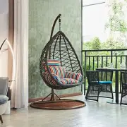 Outdoor Furniture Bird Nest Egg Chair Cradle Hanging Chair with Cushion