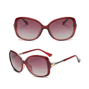 【MEGASOL】UV400防眩偏光太陽眼鏡時尚女仕大框矩方框墨鏡(簍空魔杖鏡架8895-多色選)