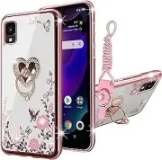 KuDiNi for Alcatel TCL 30 Z T602DL Case| TCL 30 LE Case for Women Glitter Crysta