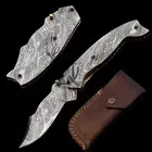 handmade full Damascus folding/pocket knife liner lock for camping,Hunting,Fish