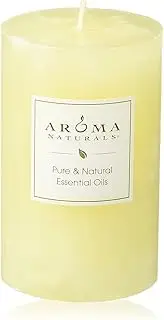[Aroma Naturals] Soy Aromatherapy Scented Pillar Candle, Peace Pearl, Orange Clove & Cinnamon, 2.5 inch x 4 inch