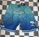 Premium Charlotte Hornets Classics Hardwood Basketball Shorts with Pockets Blue