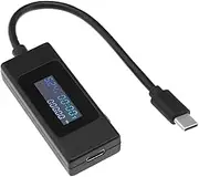 USB C Power Tester Professional Current Voltage Power Tester Electrical Tester Accessories for Phone Laptops Car Chargers Power Packs 4-30V Black