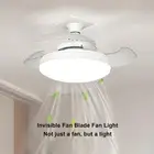 HG (White)Ceiling Fan With LED Light Remote Control Low Noise Color Temperature