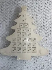 Wooden DIY Christmas Tree Advent Calender Stand Trinket Box Drawers Xmas