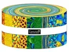 Timeless Treasures Sunflower Symphony Jelly Roll PreCut Fabric Strips