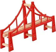 Train Tracks Toys Bridge Wooden Model for Boys and Girls 3 Years Stimulate Logical Thinking Creativity