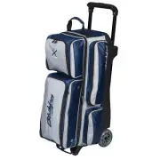 KR Strikeforce Konvoy Navy/Silver 3 Ball Roller Bowling Bag