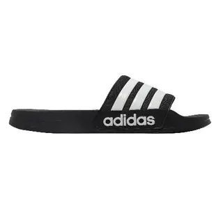 adidas 拖鞋 Adilette Shower Q彈 舒適中底 黑白 三條線 男女鞋 愛迪達 GZ5922