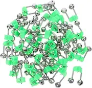 WESIEVYA 65Pcs Fishing Bell Clips Sea Fishing Rod Alarm Bells Biting Alert Portable Bells Strong Threaded Design