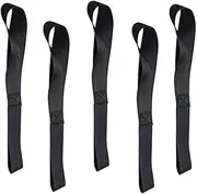 Soft Loop Tie Down Straps,5 Pack Heavy Duty Tie Down Loops,Heavy Duty Motorcycle Soft Ring Fastening Device,Soft Loop Tie Down Straps Heavy Duty Motorbike Tie Down Straps, Nylon Cargo Straps (Black)