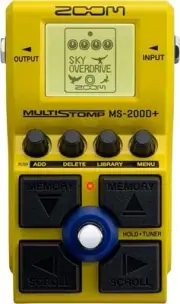 Zoom MS-200D+ MultiStomp Guitar Effects Pedal with 200 Drives & Distortions,...